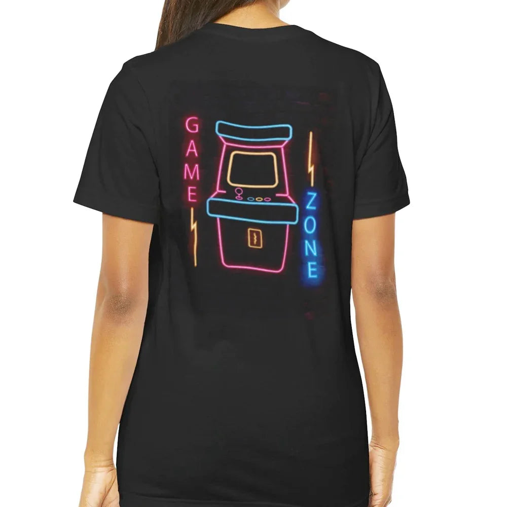 Retro Neon Game Zone Arcade Graphic T-Shirt product type
