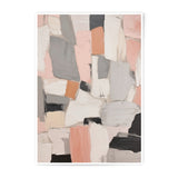 Abstract Blocks Photographic Print, Modern Wall Art, Neutral Tone Art, Pink Gray Decor, Living Room Art, Contemporary Art Print - Tawshia