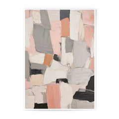 Abstract Blocks Photographic Print, Modern Wall Art, Neutral Tone Art, Pink Gray Decor, Living Room Art, Contemporary Art Print - Tawshia