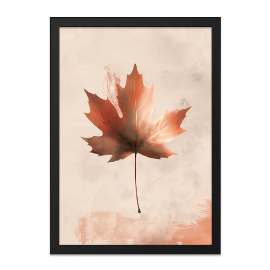 Autumn Maple Leaf Wall Art, Fall Foliage Print, Botanical Art Decor, Thanksgiving Home Accent, Nature Inspired Artwork, Modern Autumn Decor - Tawshia
