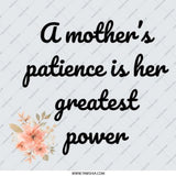 Mothers Patience Pinback Button, Inspirational Quote Button, Floral Accent, Mom Gift, Empowering Message Button, Cute Accessory - Tawshia