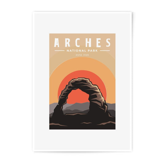 Arches National Park Photographic Print, Travel Art Poster, Utah Wall Art, Home Decor, Arches NP Art Print, Vintage Style Artwork - Tawshia