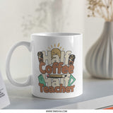 Half Coffee Half Teacher Mug, Teacher Appreciation Gift, Funny Teacher Gift, Coffee Lover Mug, Educator Gift, Teacher Present - Tawshia