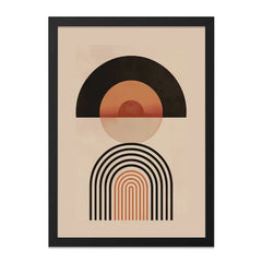 Abstract Shapes Wall Art, Modern Geometric Print, Minimalist Home Decor, Arch Circle Poster, Contemporary Art Print, Living Room Artwork - Tawshia