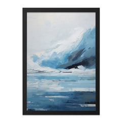 Abstract Landscape Wall Art, Blue Mountain Painting Print, Modern Nature Home Decor, Minimalist Artwork, Serene Scenery Art - Tawshia