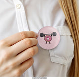 Funny Donut Gym Pinback Button, Cute Weightlifting Doughnut Badge, Fitness Humor Button, Gift For Gym Goers, Baker Gift, Foodie Button - Tawshia
