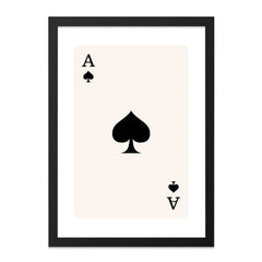 Ace of Spades Wall Art, Playing Card Print, Minimalist Home Decor, Card Game Art, Modern Wall Decor, Casino Wall Art - Tawshia