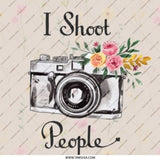 I Shoot People Pinback Button, Camera with Flowers Button, Photography Lover Gift, Photographer Gift, Funny Camera Pinback Button - Tawshia