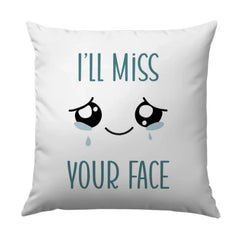I Will Miss Your Face Pillow, Cute Emoticon Pillow, Farewell Gift, Sending Love Pillow, Decorative Pillow, Unique Throw Pillow - Tawshia