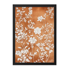 Floral Wall Art Print, Botanical Art Print, Orange Botanical Print, Flower Wall Art, Floral Illustration Art, Minimalist Flower Art - Tawshia