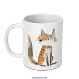 Cute Fox Mug, Animal Lover Gift, Coffee Mug, Tea Mug, Unique Mug, Gift for Her, Gift for Him, Fox Design Mug, Novelty Mug - Tawshia