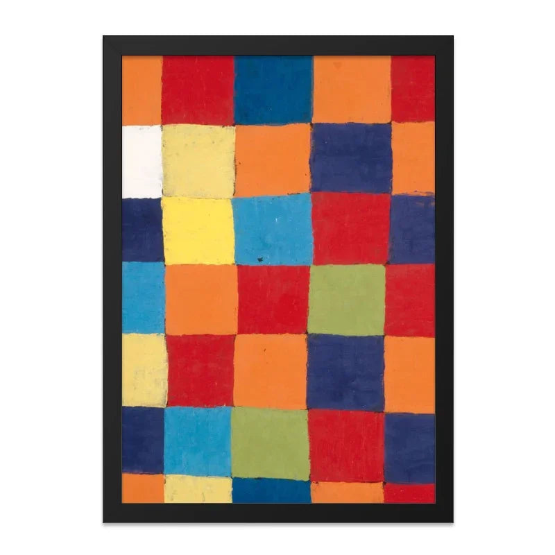 Colorful Squares Wall Art, Abstract Painting Print, Geometric Art Decor, Modern Art Poster, Living Room Wall Art - Tawshia