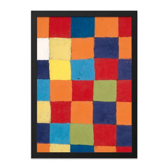 Colorful Squares Wall Art, Abstract Painting Print, Geometric Art Decor, Modern Art Poster, Living Room Wall Art - Tawshia