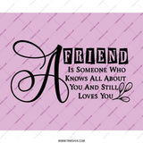 Friend Mouse Pad, Friendship Quote Gift, Best Friend Present, Motivational Mousepad, Desktop Decor, Cute Mousepad, Office Gift - Tawshia