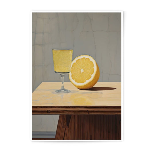 Lemon Still Life Photographic Prints, Kitchen Art, Bar Cart Decor, Citrus Wall Art, Modern Art Prints - Tawshia