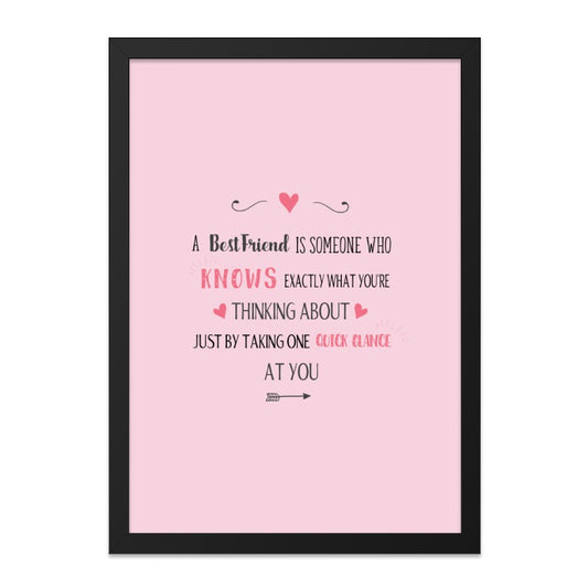 Best Friend Wall Art, Friendship Quote Print, Thoughtful Gift, Home Decor, Sister Gift, Gift For Her, Cute Wall Decor - Tawshia