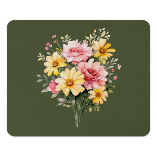 Floral Mouse Pad, Watercolor Flowers Design, Cute Desk Accessories, Office Decor, Aesthetic Mousepad, Botanical Illustration, Roses - Tawshia