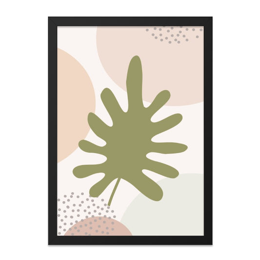 Abstract Monstera Wall Art, Botanical Print, Neutral Decor, Modern Art Print, Tropical Leaf Wall Decor, Boho Art, Framed Art, Wall Decor - Tawshia