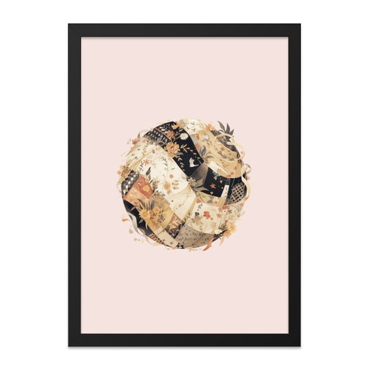 Floral Globe Wall Art, Abstract Sphere Print, Modern Home Decor, Unique Wall Hanging, Geometric Flower Design, Decorative Art Print - Tawshia