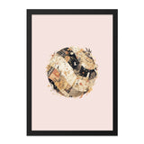 Floral Globe Wall Art, Abstract Sphere Print, Modern Home Decor, Unique Wall Hanging, Geometric Flower Design, Decorative Art Print - Tawshia