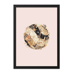 Floral Globe Wall Art, Abstract Sphere Print, Modern Home Decor, Unique Wall Hanging, Geometric Flower Design, Decorative Art Print - Tawshia