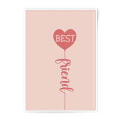 Best Friend Photographic Prints, Heart Balloon Art, Friendship Wall Decor, Trendy Prints, Minimalist Art Prints, Cute Gift Idea - Tawshia