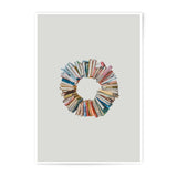 Books Wreath Photographic Prints, Academic Decor, Book Lover Gift, Literary Art, Library Wall Art, Colorful Book Photo, Circle of Books - Tawshia
