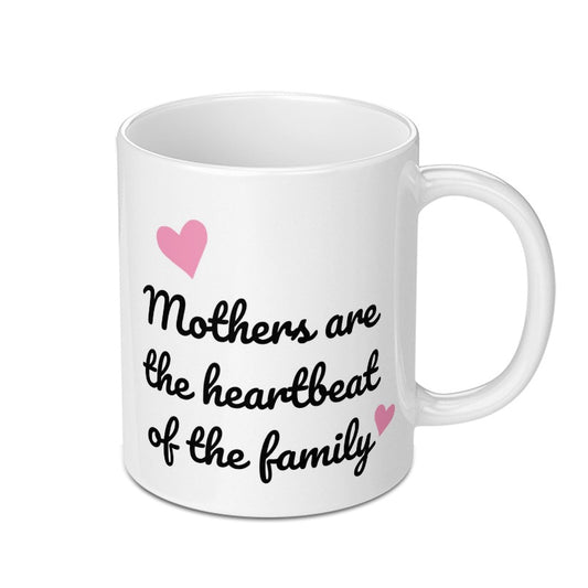 Mothers Heartbeat Family Mug, Mom Gift, Mothers Day Gift, Best Mom Ever, Family Love, Coffee Mug, Tea Cup, Heart Mug - Tawshia
