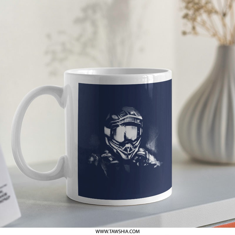 Motorcycle Helmet Design Mug Perfect Gift Product