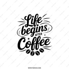 Life Begins After Coffee Pillow, Motivational Pillow, Coffee Lover Gift, Home Decor Pillow, Decorative Pillow, Gift Idea, Office Decor - Tawshia