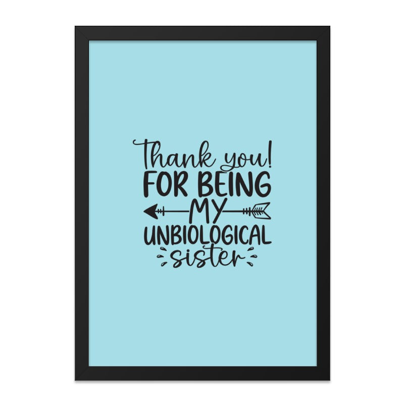 Unbiological Sister Wall Art, Friendship Gift, Sister Wall Decor, Best Friend Print, Unique Sister Gift, Wall Decor For Sister - Tawshia