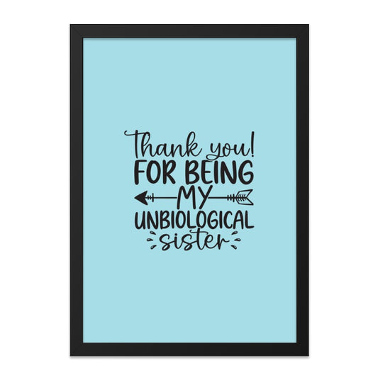 Unbiological Sister Wall Art, Friendship Gift, Sister Wall Decor, Best Friend Print, Unique Sister Gift, Wall Decor For Sister - Tawshia