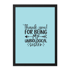 Unbiological Sister Wall Art, Friendship Gift, Sister Wall Decor, Best Friend Print, Unique Sister Gift, Wall Decor For Sister - Tawshia