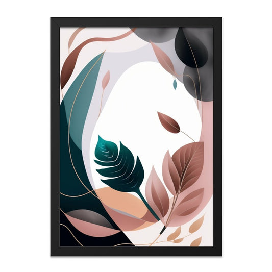 Abstract Leaves Wall Art, Botanical Print, Modern Art Decor, Nature Inspired Art, Minimalist Wall Decor, Housewarming Gift - Tawshia