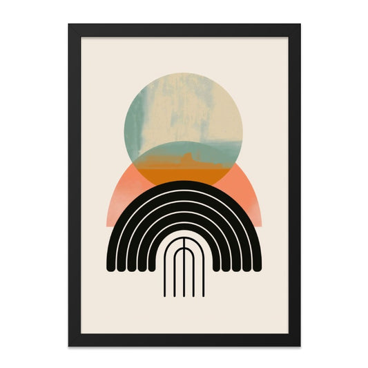 Modern Abstract Wall Art, Geometric Shapes Print, Contemporary Home Decor, Minimalist Art Print, Neutral Colors Artwork - Tawshia