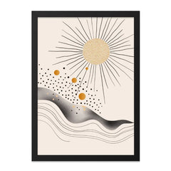 Abstract Sun Wall Art, Celestial Print, Minimalist Wall Decor, Geometric Art Print, Modern Home Decor, Contemporary Wall Art - Tawshia