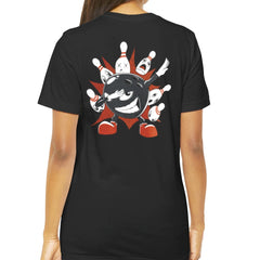 Fun Bowling Graphic T-Shirt With Pins Design product type