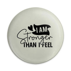 I Am Stronger Pinback Button, Motivational Pin, Inspirational Badge, Positive Affirmation, Encouragement Gift, Mental Health Pin, Self Care - Tawshia