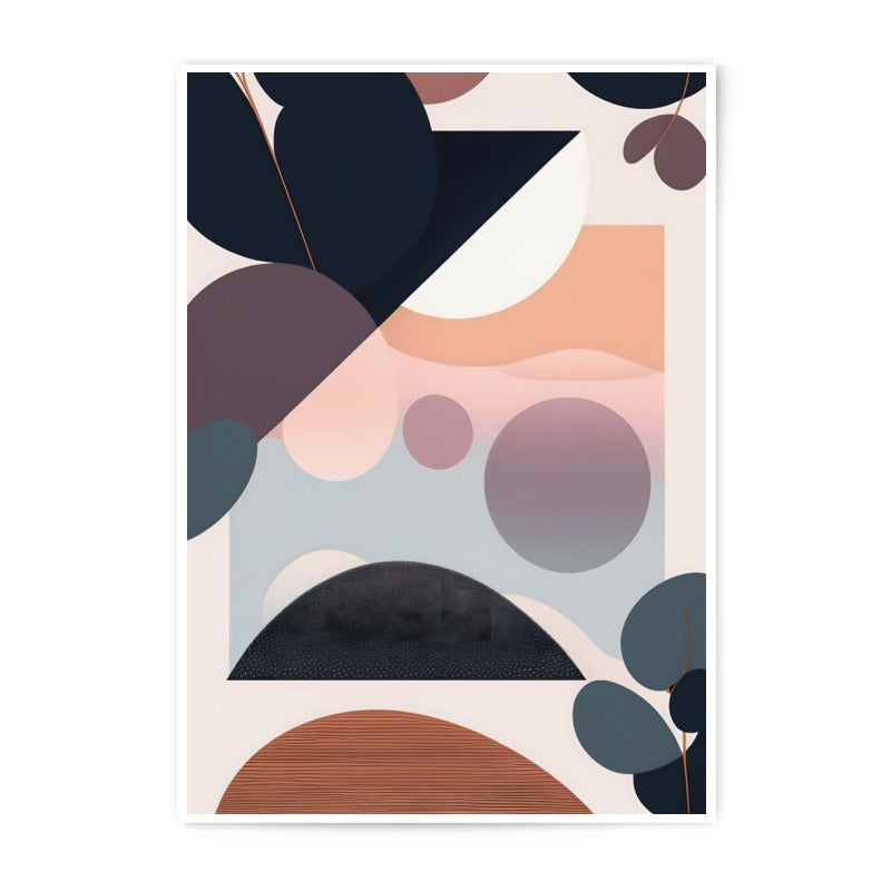 Abstract Shapes Photographic Print, Modern Art Decor, Geometric Art Print, Wall Art, Home Decor, Contemporary Art, Circle Triangle Art - Tawshia