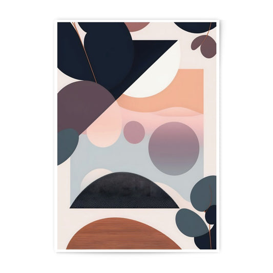 Abstract Shapes Photographic Print, Modern Art Decor, Geometric Art Print, Wall Art, Home Decor, Contemporary Art, Circle Triangle Art - Tawshia