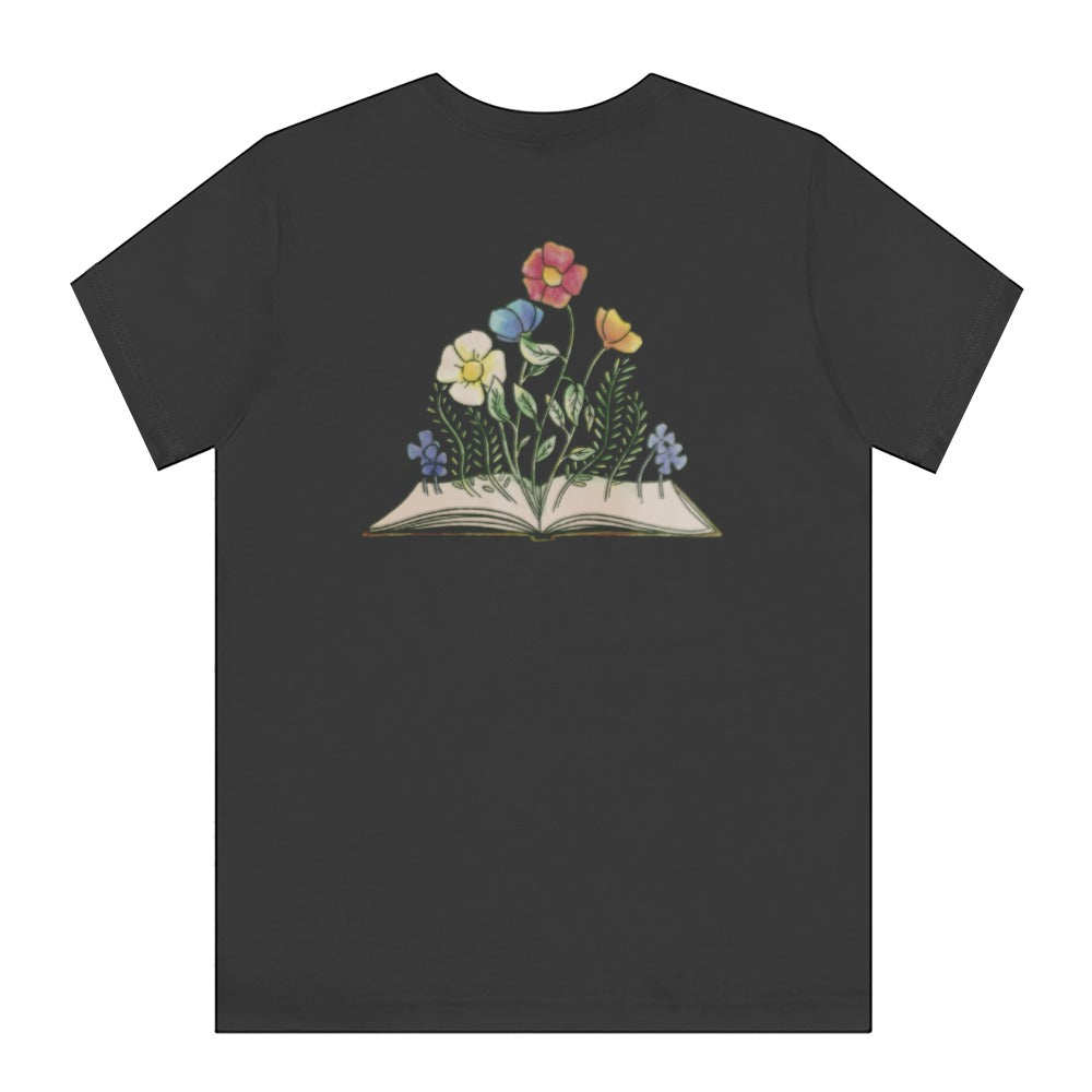 Colorful Floral Blooming Book Graphic T-Shirt product type