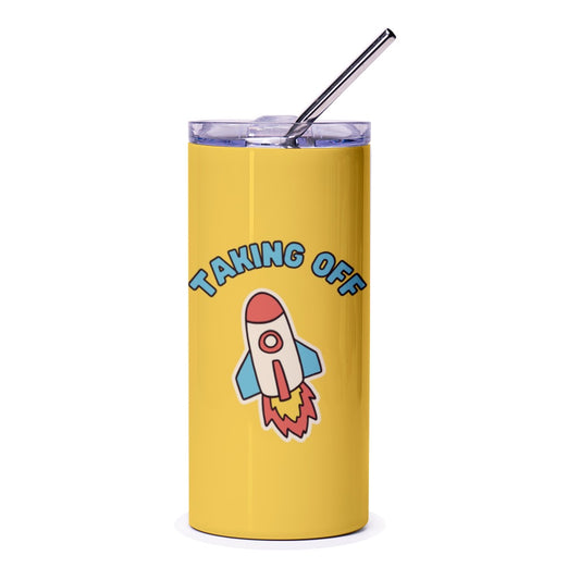 Taking Off Rocket Tumbler, Space Tumbler, Rocket Design Tumbler, Cute Tumbler, Gift for Space Lover, Kids Tumbler, Travel Mug - Tawshia