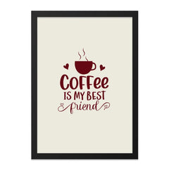 Coffee Wall Art, Coffee Is My Best Friend, Cafe Art Print, Kitchen Decor, Coffee Lover Gift, Modern Wall Decor, Home Decor Wall Art - Tawshia