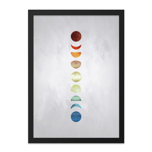 Moon Phases Wall Art, Celestial Decor, Modern Art Print, Lunar Cycle, Astronomy Gift, Minimalist Home Decor - Tawshia