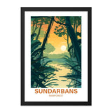 Sundarbans Rainforest Wall Art, Tropical Landscape Print, Nature Illustration, Home Decor, Jungle Scenery, Modern Wall Decor - Tawshia