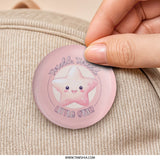 Twinkle Star Pinback Button, Cute Star Button, Kawaii Star Button, Baby Shower Favor Button, Pink Star Button, Starry Night Button - Tawshia