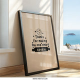 Smart Cookie Wall Art, Thank You Gift, Appreciation Wall Decor, Unique Cookie Art, Wall Art Decor, Baking Lover Art, Kitchen Art Print - Tawshia