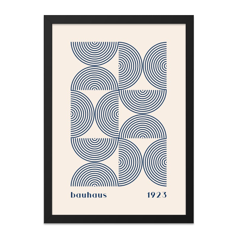 Bauhaus Wall Art Print, 1923 Geometric Poster, Minimalist Wall Decor, Modern Art, Home Decor, Circle Design, Abstract Wall Hanging - Tawshia