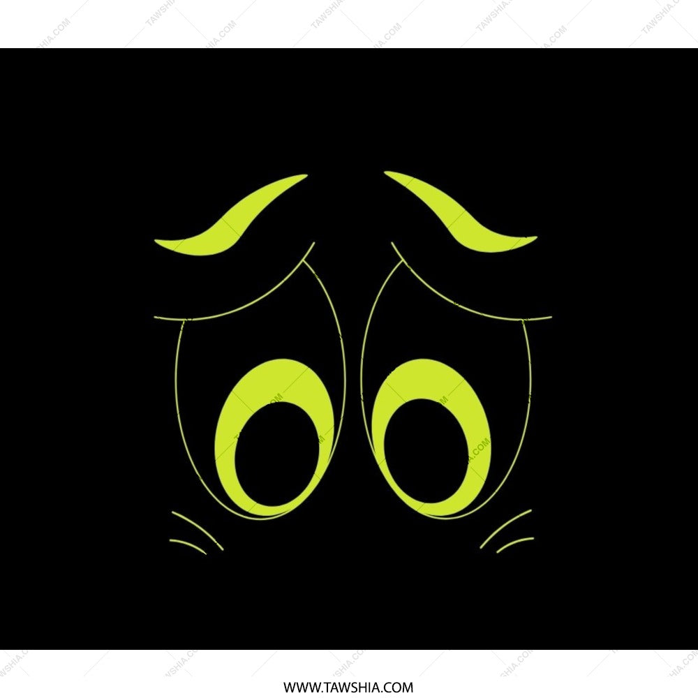 Sad Eyes BackPack, Gloomy Cartoon Eyes, Unique Design Backpack, Trendy School Bag, Statement Backpack, Eye Catching Black Backpack - Tawshia