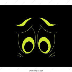 Sad Eyes BackPack, Gloomy Cartoon Eyes, Unique Design Backpack, Trendy School Bag, Statement Backpack, Eye Catching Black Backpack - Tawshia